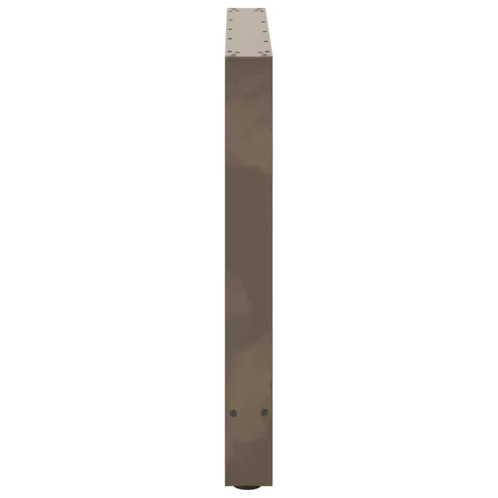Spisebordben naturstål 2 stk 70x(72-73) cm stål