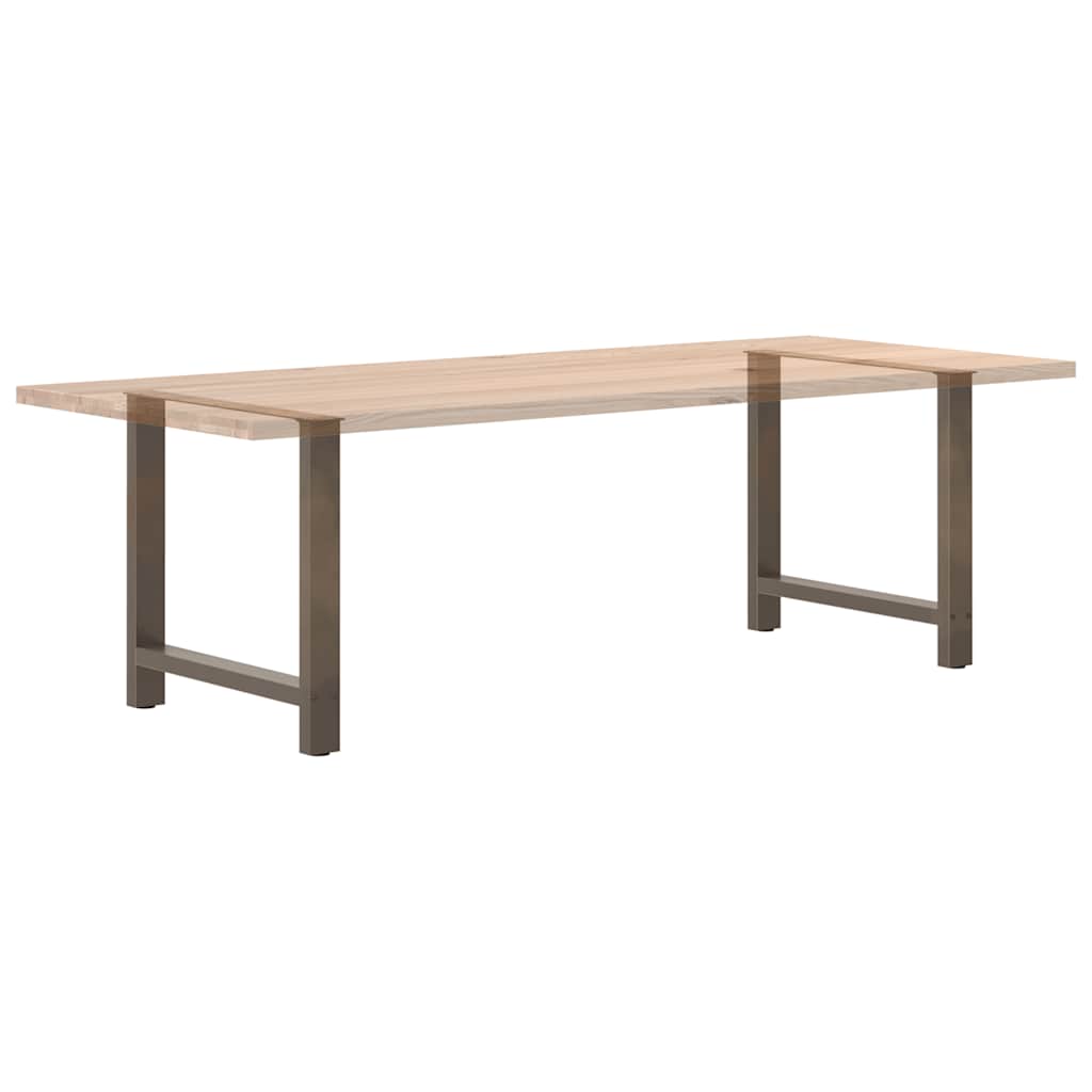 Spisebordben naturstål 2 stk 70x(72-73) cm stål