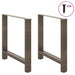Spisebordben naturstål 2 stk 70x(72-73) cm stål