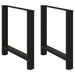 Spisebordben svart 2 stk 80x(72-73) cm stål