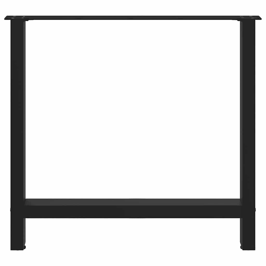 Spisebordben svart 2 stk 80x(72-73) cm stål