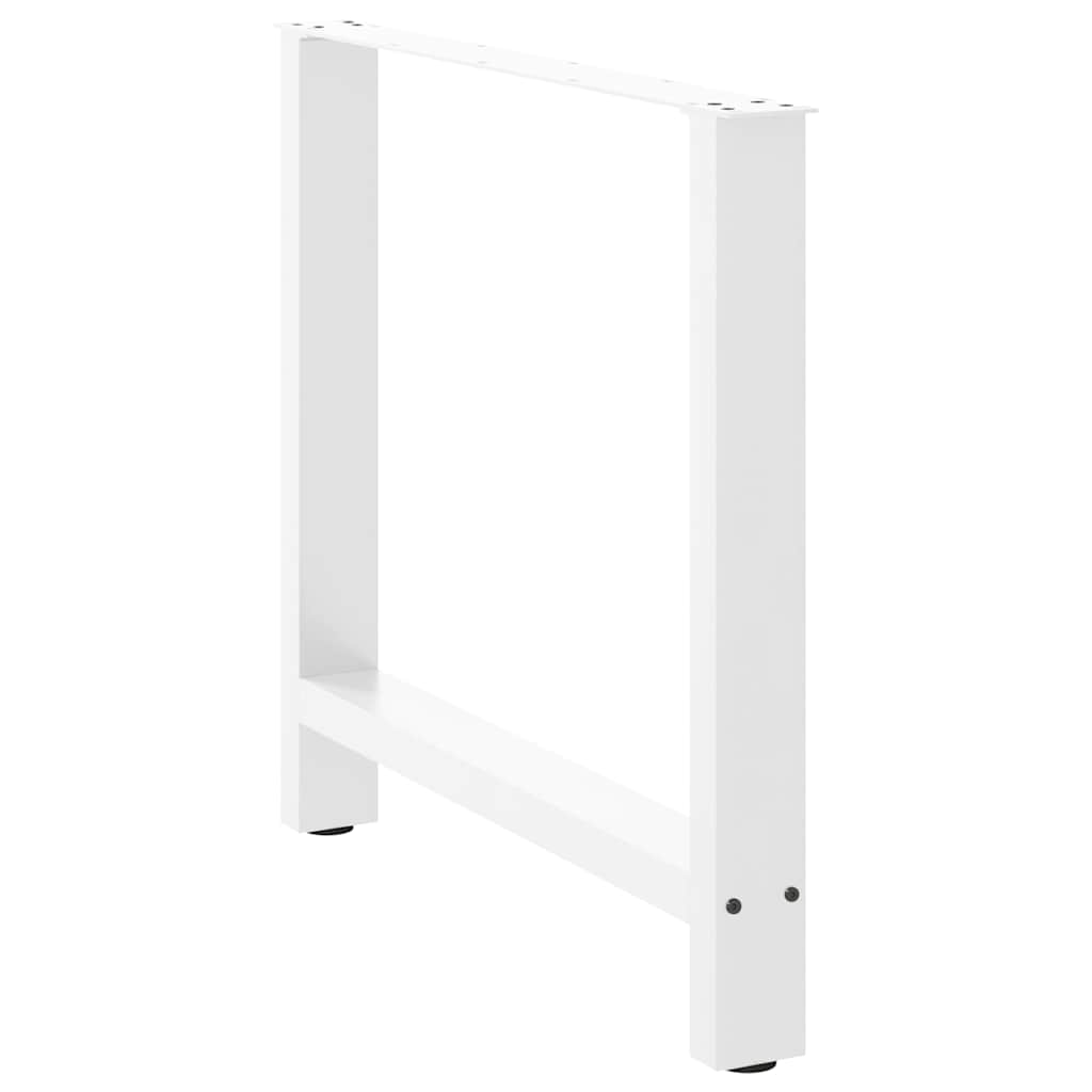 Spisebordben hvite 2 stk 80x(72-73) cm stål