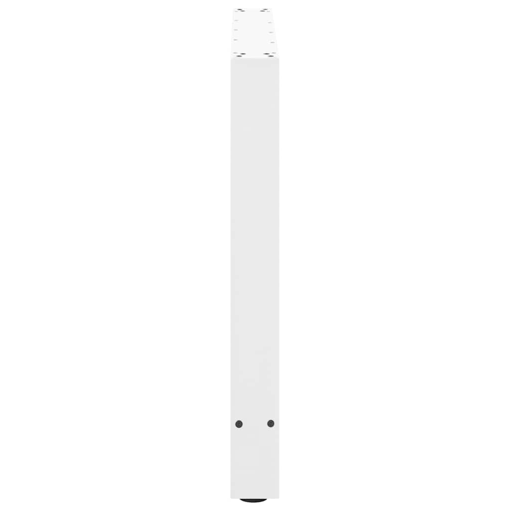 Spisebordben hvite 2 stk 80x(72-73) cm stål