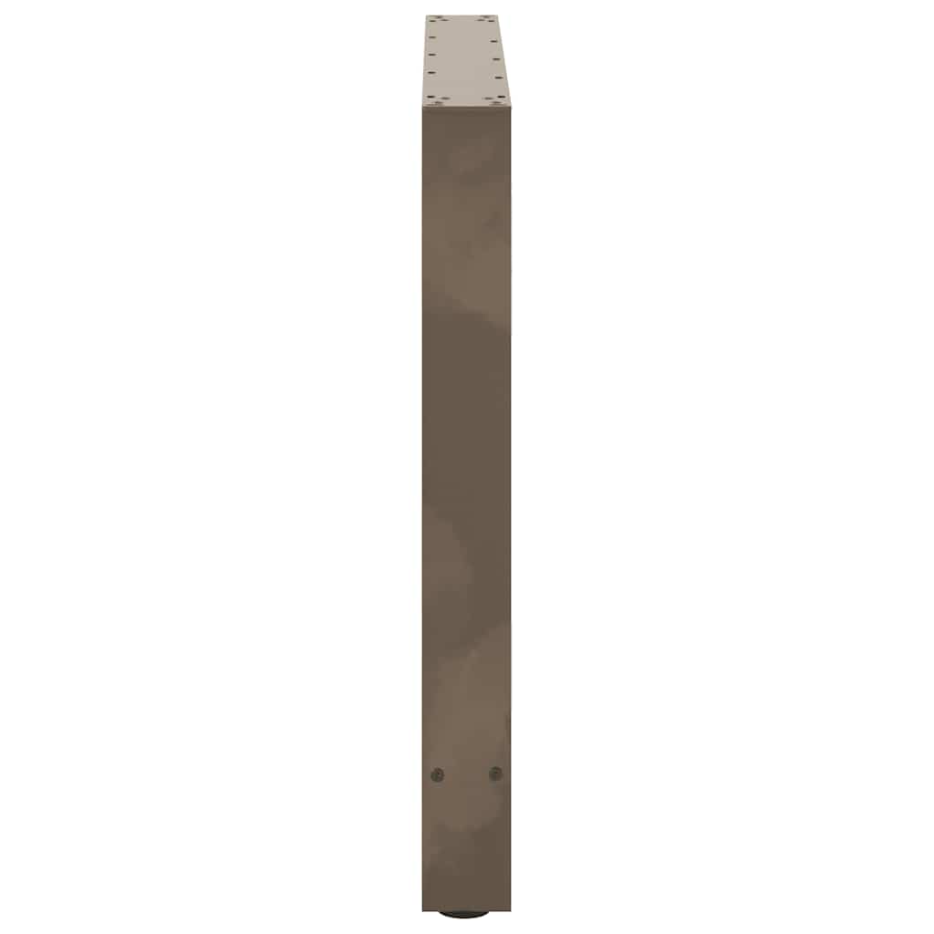 Spisebordben naturstål 2 stk 80x(72-73) cm stål