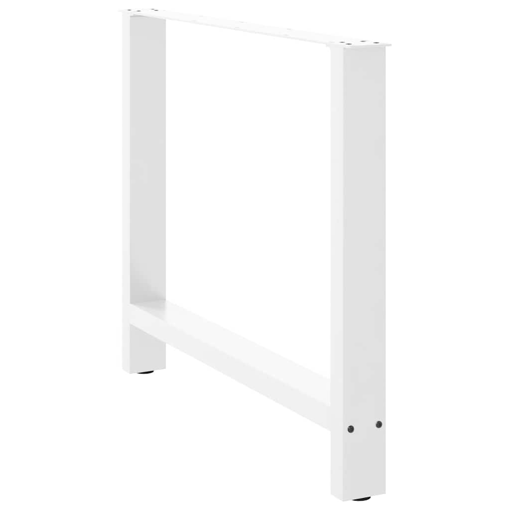Spisebordben hvite 2 stk 90x(72-73) cm stål