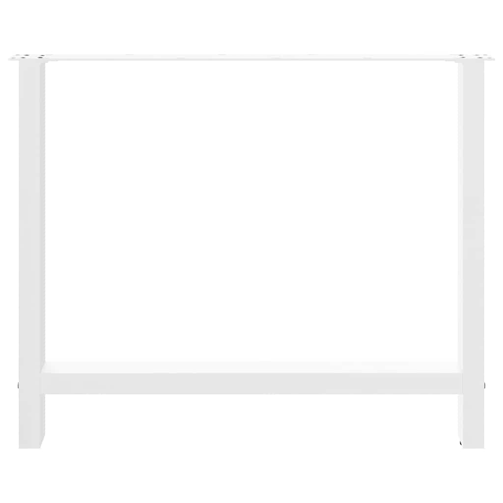 Spisebordben hvite 2 stk 90x(72-73) cm stål