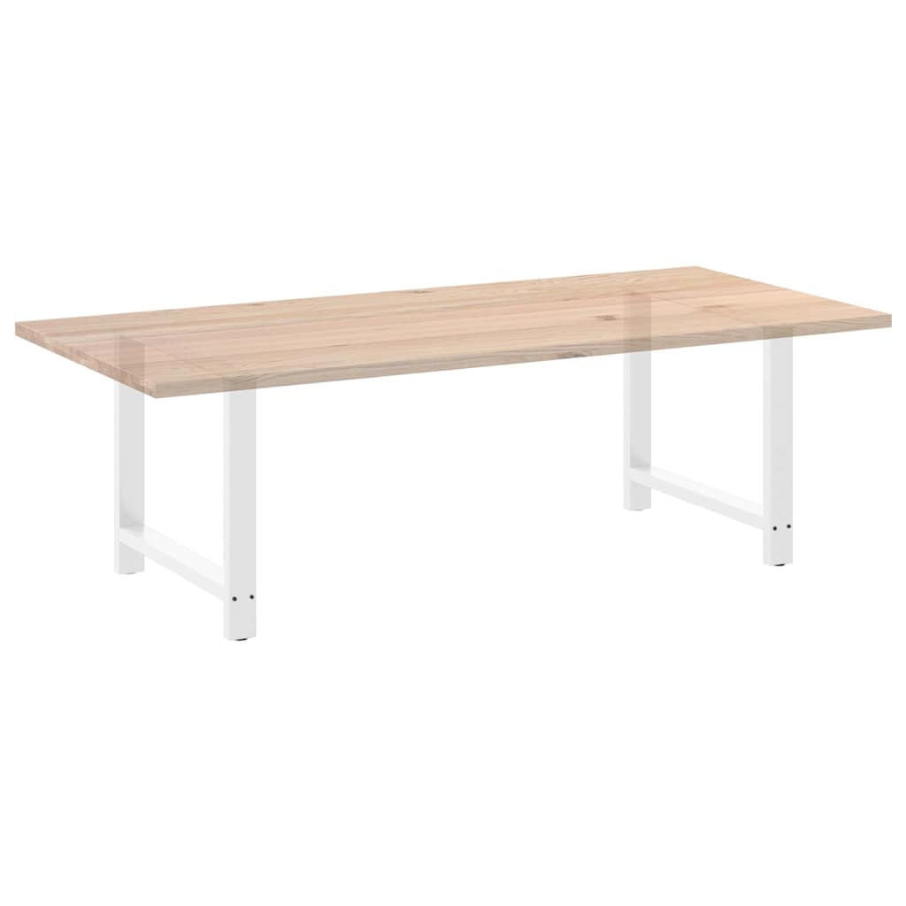 Spisebordben hvite 2 stk 90x(72-73) cm stål