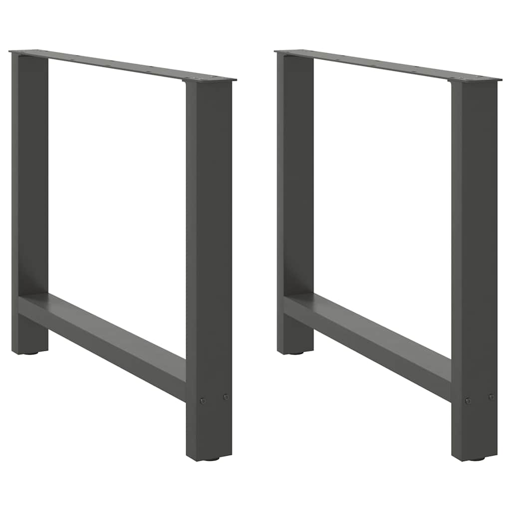 Spisebordben antrasitt 2 stk 90 x (72-73) cm stål