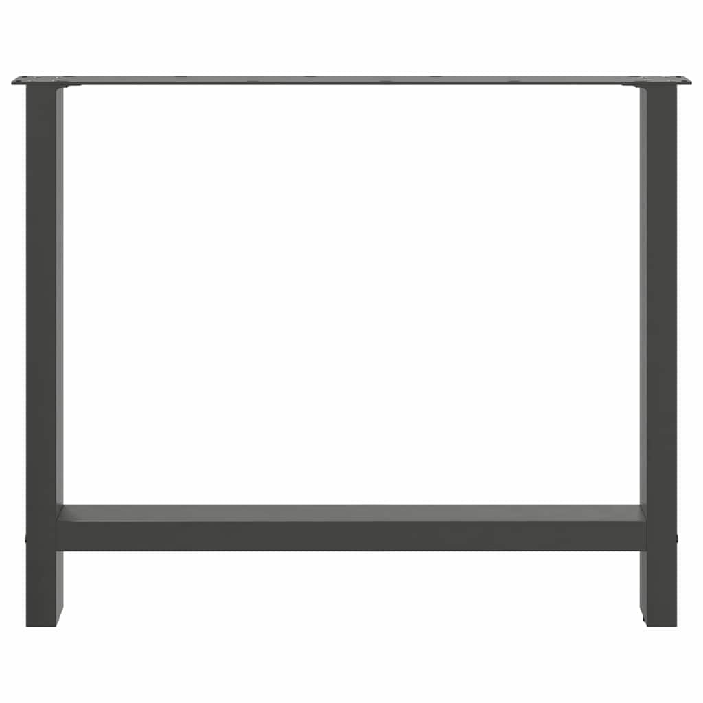 Spisebordben antrasitt 2 stk 90 x (72-73) cm stål