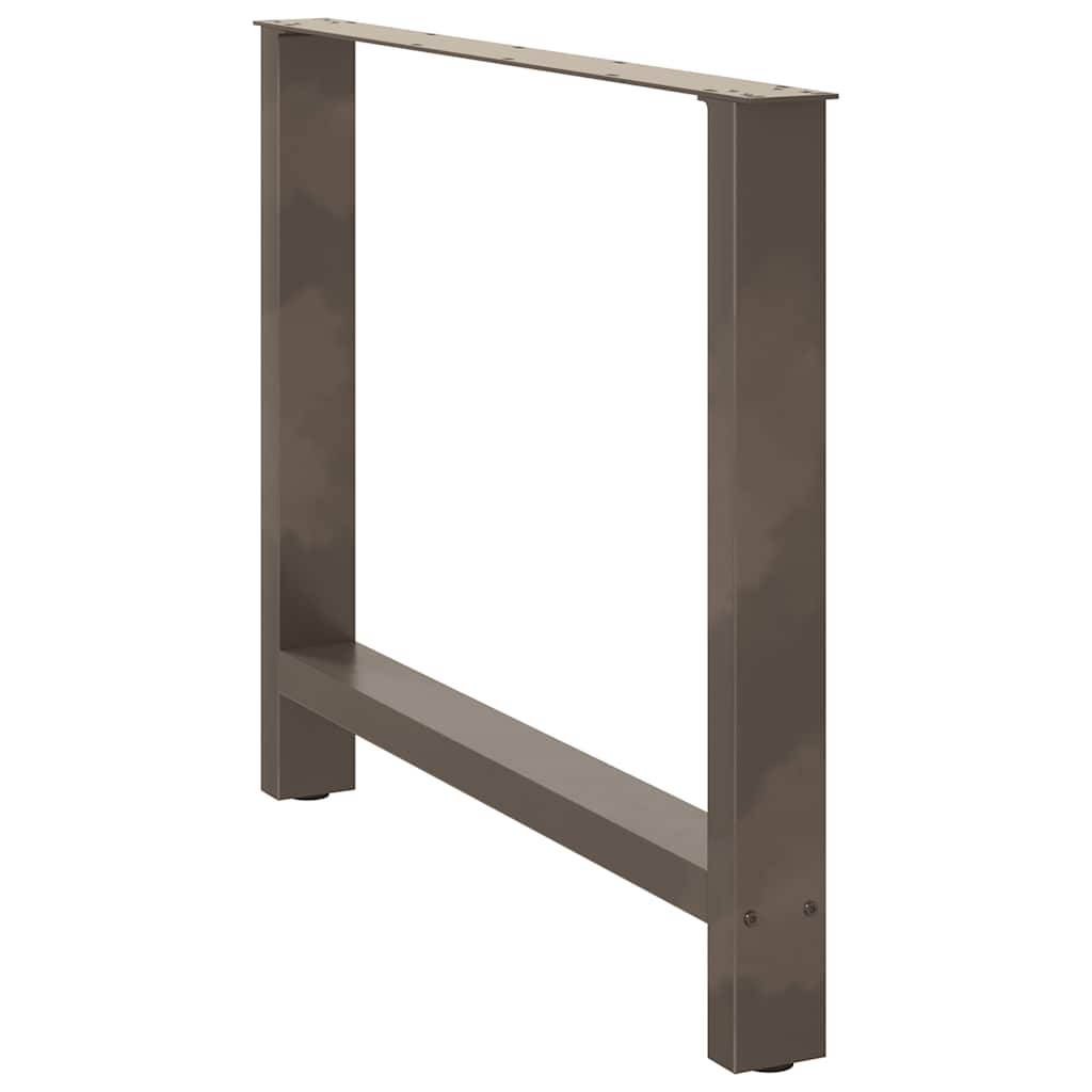 Spisebordben naturstål 2 stk 90x(72-73) cm stål