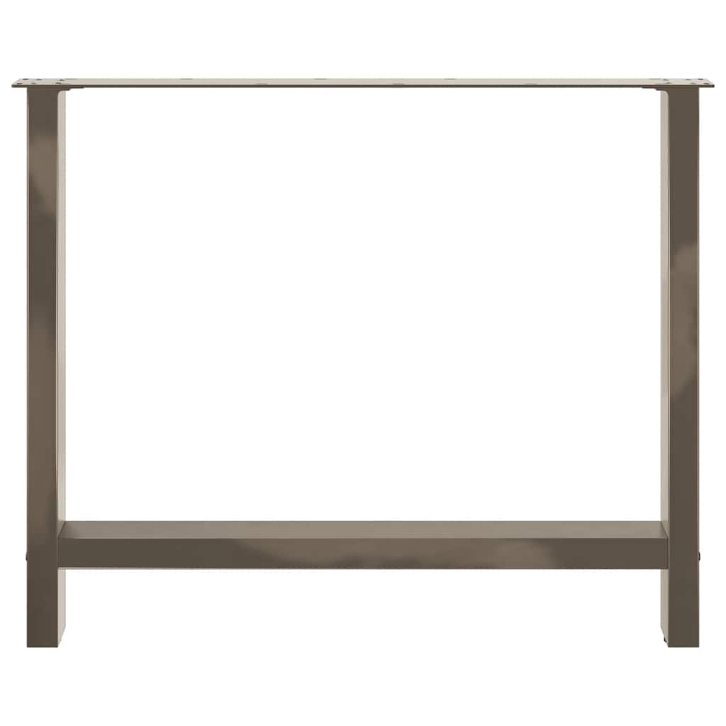 Spisebordben naturstål 2 stk 90x(72-73) cm stål
