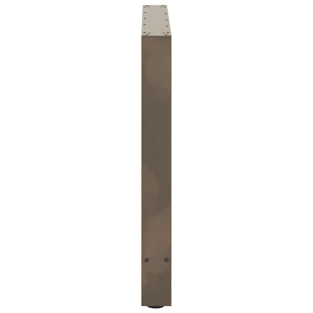 Spisebordben naturstål 2 stk 90x(72-73) cm stål