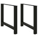 Spisebordben svart 2 stk 100x(72-73) cm stål