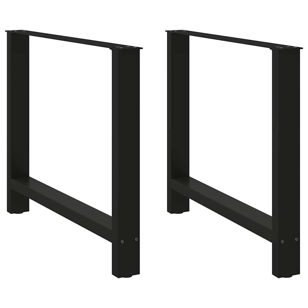 Spisebordben svart 2 stk 100x(72-73) cm stål