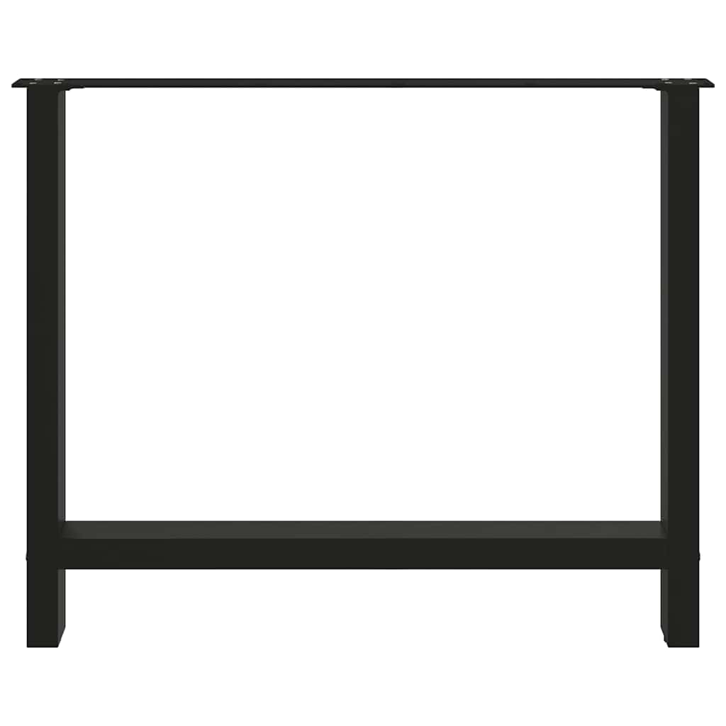 Spisebordben svart 2 stk 100x(72-73) cm stål