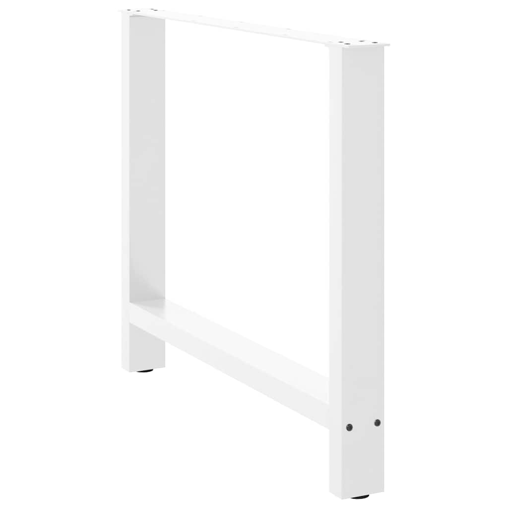 Spisebordben hvite 2 stk 100x(72-73) cm stål