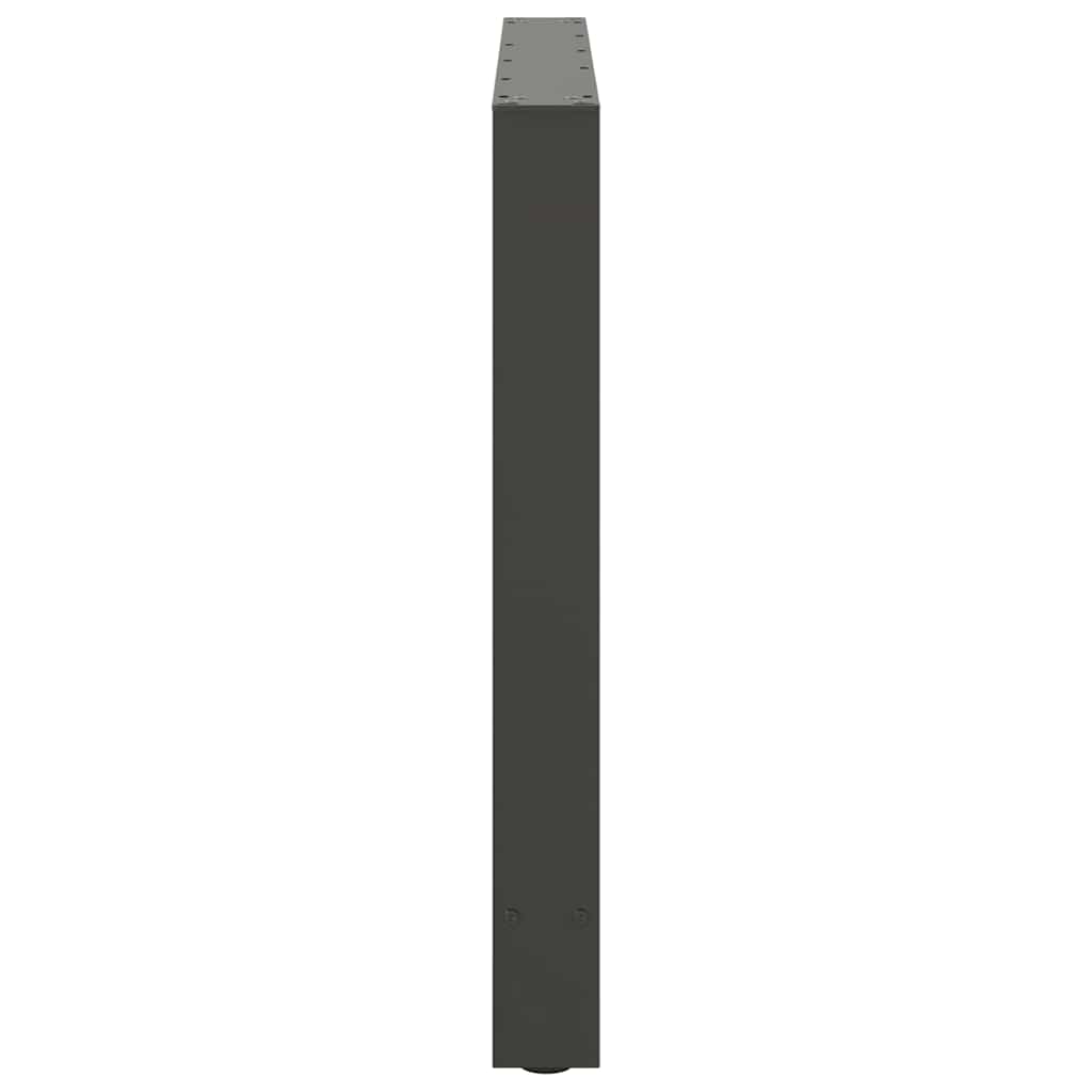 Spisebordben antrasitt 2 stk 100x(72-73) cm stål