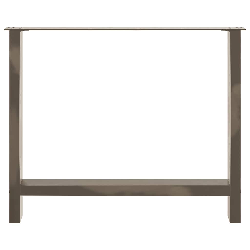 Spisebordben naturstål 2 stk 100x(72-73) cm stål