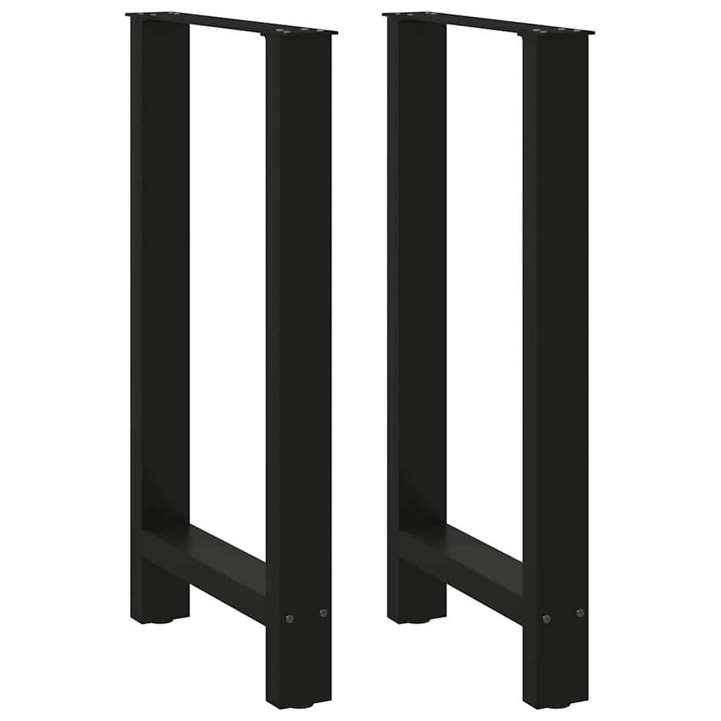 Barbordben svart 2 stk 40x(90-91) cm stål