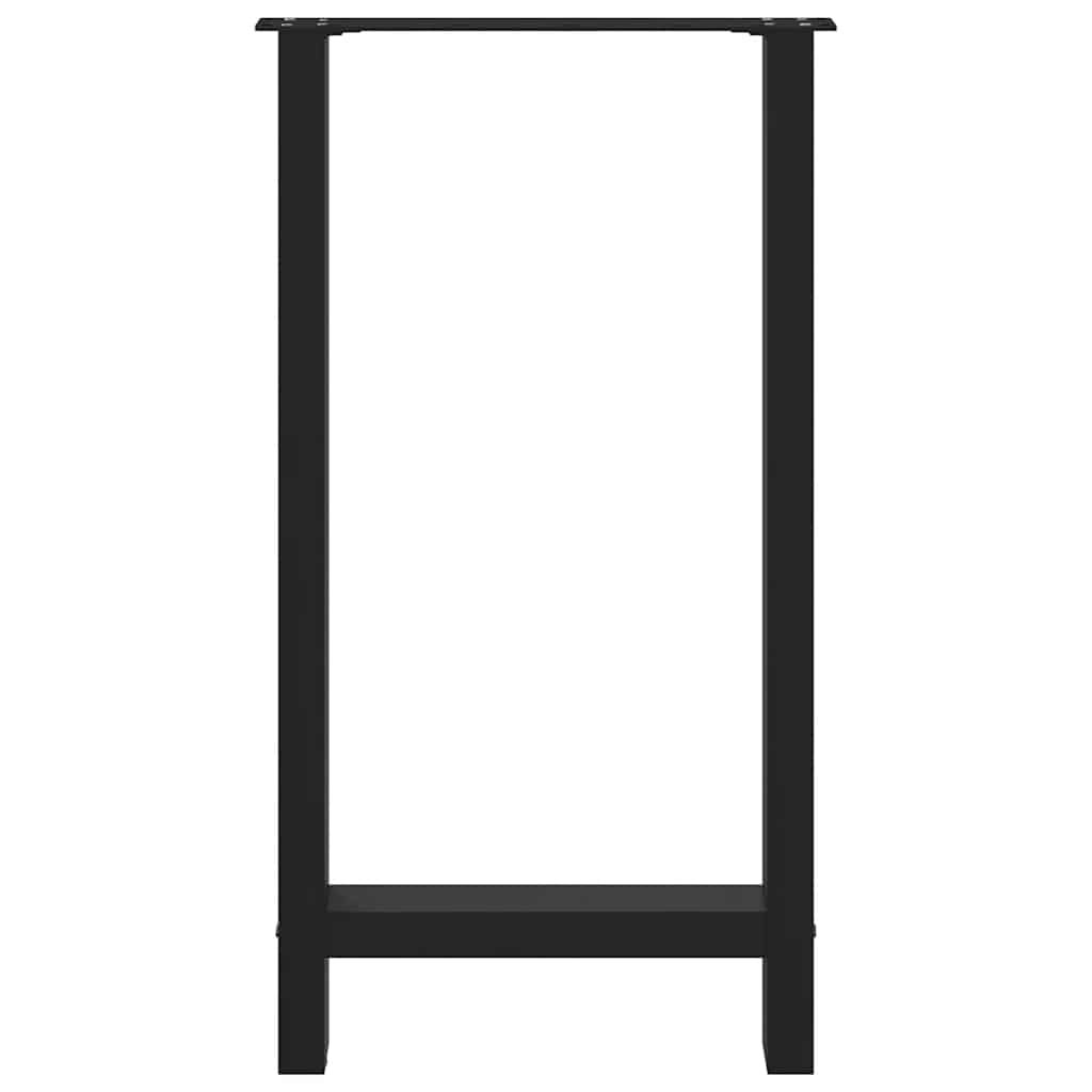 Barbordben svart 2 stk 40x(90-91) cm stål
