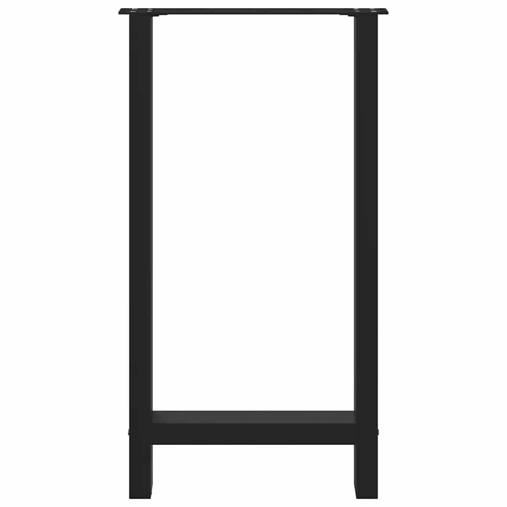 Barbordben svart 2 stk 50x(90-91) cm stål