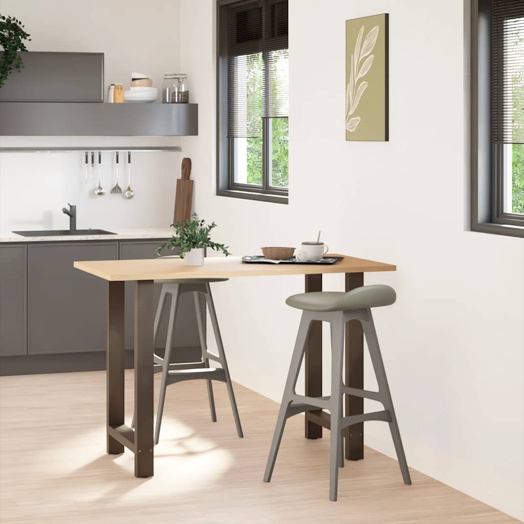 Barbordben naturstål 2 stk 60x(90-91) cm stål