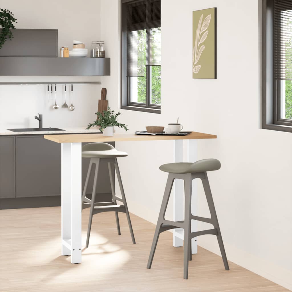Barbordben hvite 2 stk 40x(100-101) cm stål