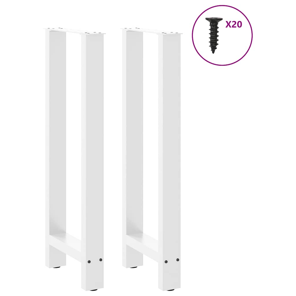 Barbordben hvite 2 stk 40x(100-101) cm stål