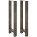 Barbordben naturstål 2 stk 50x(100-101) cm stål