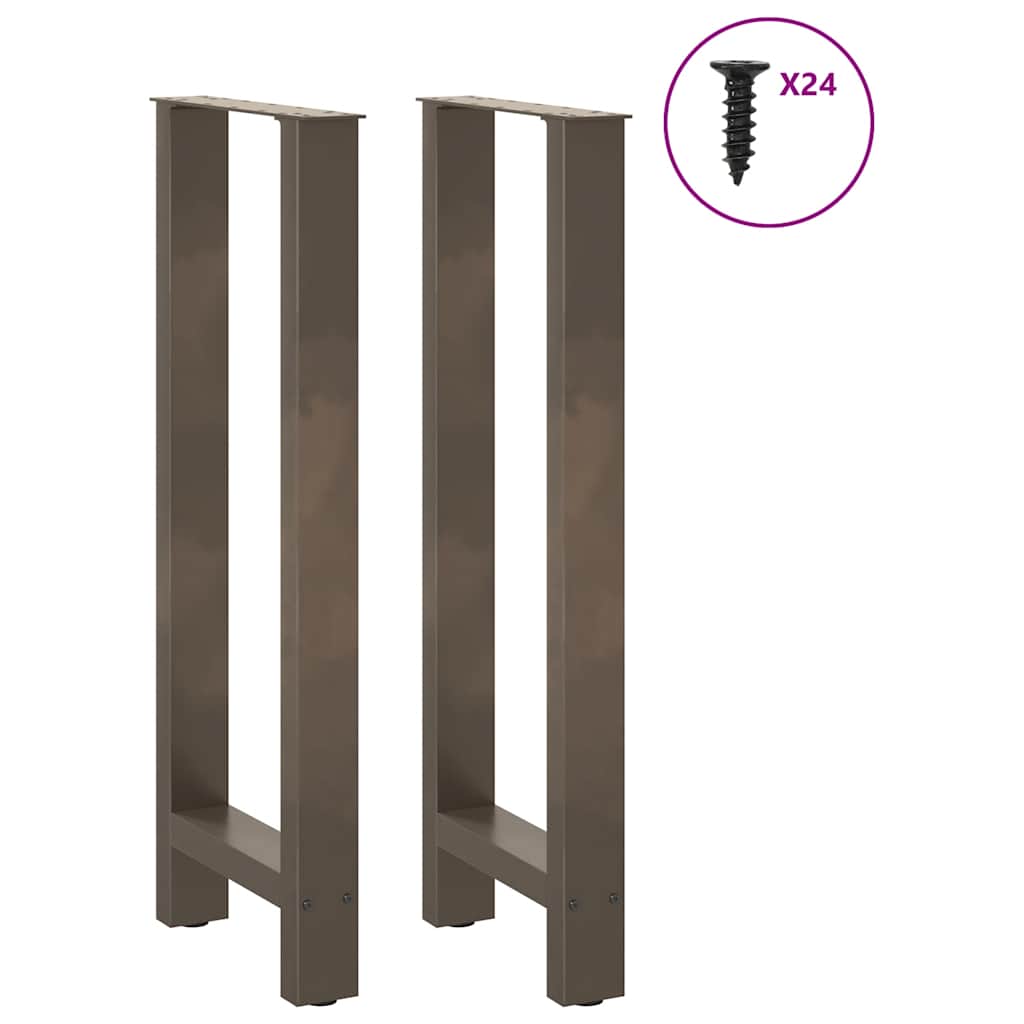 Barbordben naturstål 2 stk 50x(100-101) cm stål
