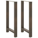 Barbordben naturstål 2 stk 60x(100-101) cm stål