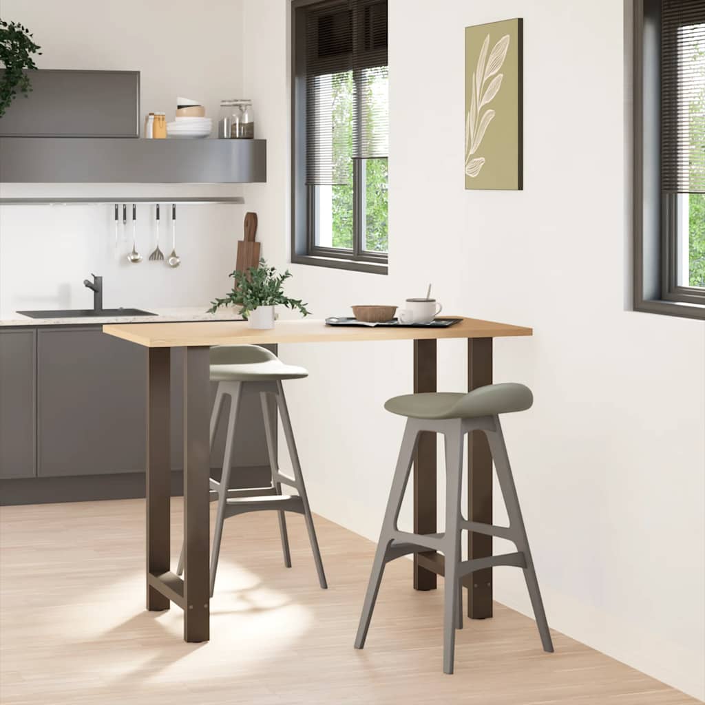 Barbordben naturstål 2 stk 60x(100-101) cm stål