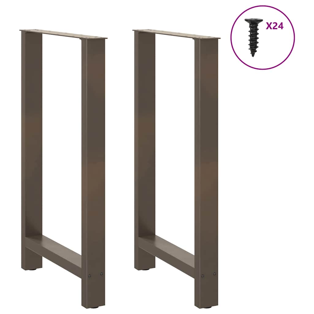 Barbordben naturstål 2 stk 60x(100-101) cm stål