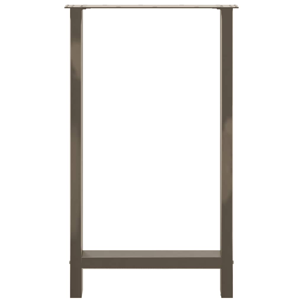 Barbordben naturstål 2 stk 60x(100-101) cm stål