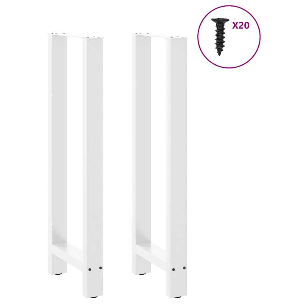 Barbordben hvite 2 stk 40x(110-111) cm stål