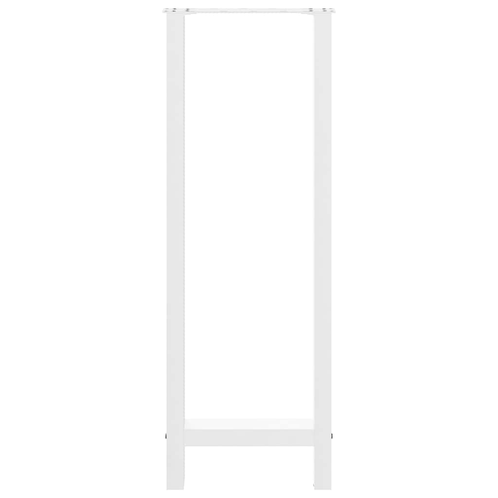 Barbordben hvite 2 stk 40x(110-111) cm stål