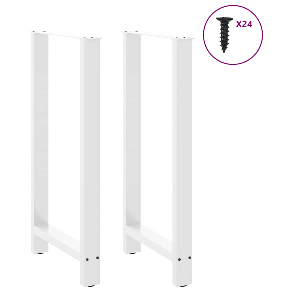 Barbordben hvite 2 stk 60x(110-111) cm stål