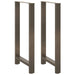 Barbordben naturstål 2 stk 60x(110-111) cm stål
