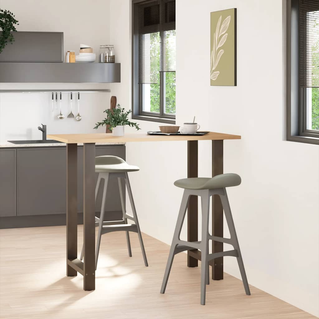 Barbordben naturstål 2 stk 60x(110-111) cm stål