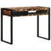 Skrivebord flerfarget 100x50x75 cm gjenvunnet heltre