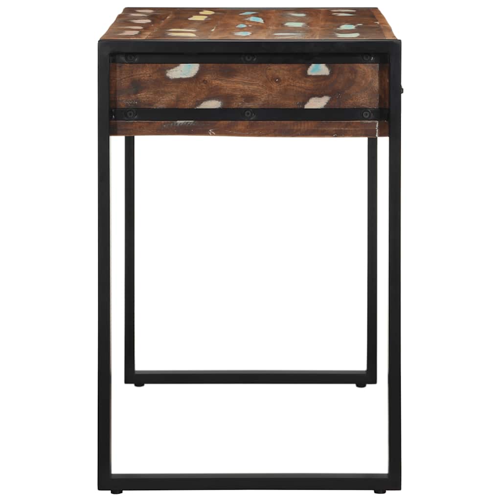 Skrivebord flerfarget 100x50x75 cm gjenvunnet heltre