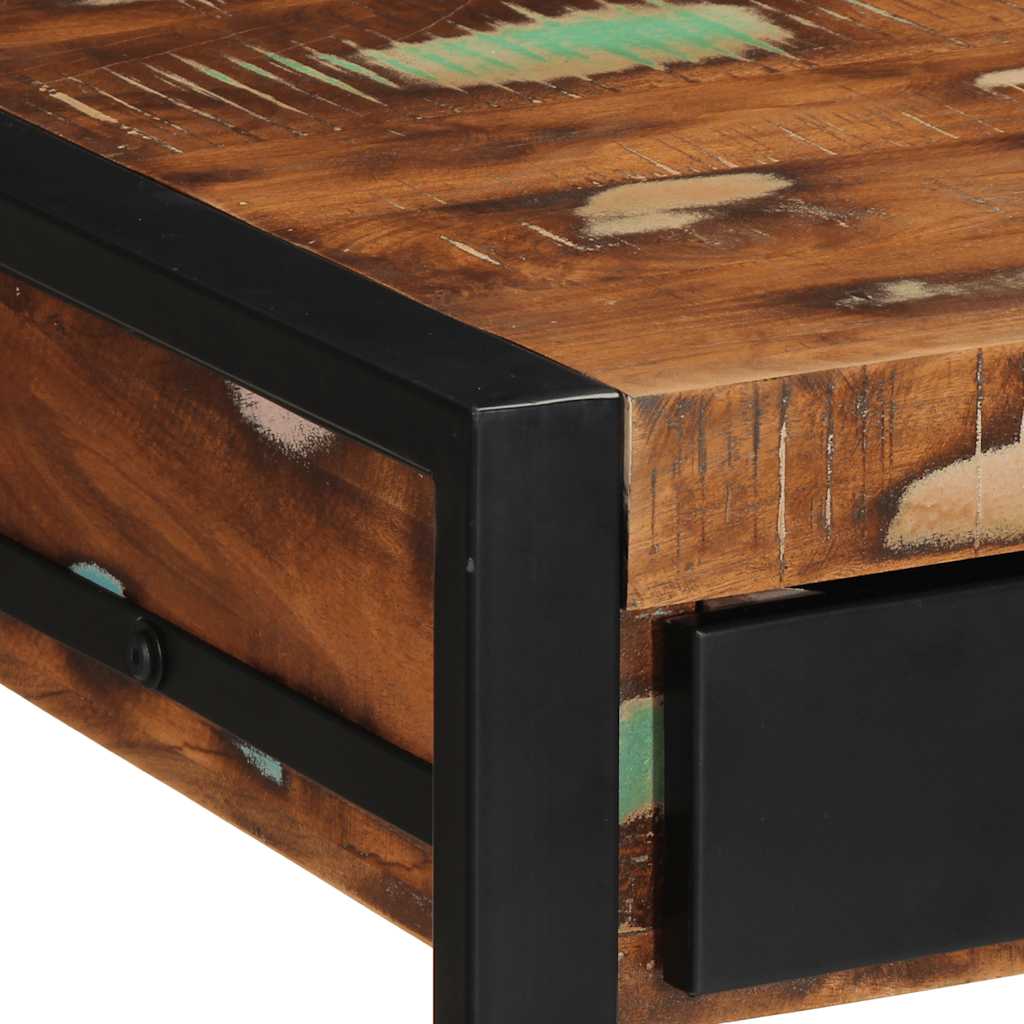 Skrivebord flerfarget 100x50x75 cm gjenvunnet heltre