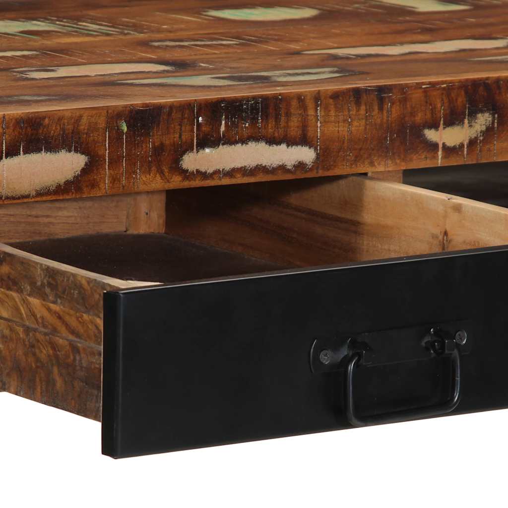 Skrivebord flerfarget 100x50x75 cm gjenvunnet heltre
