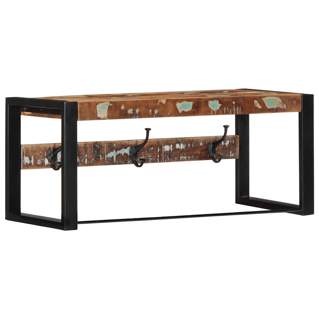 Knaggrekke flerfarget 80x35x35 cm gjenvunnet heltre