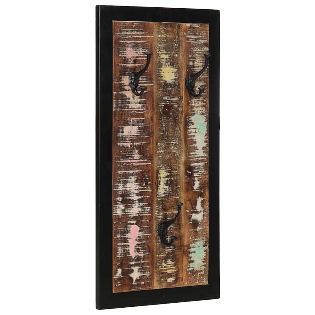 Knaggrekke flerfarget 40x2x80 cm gjenvunnet heltre