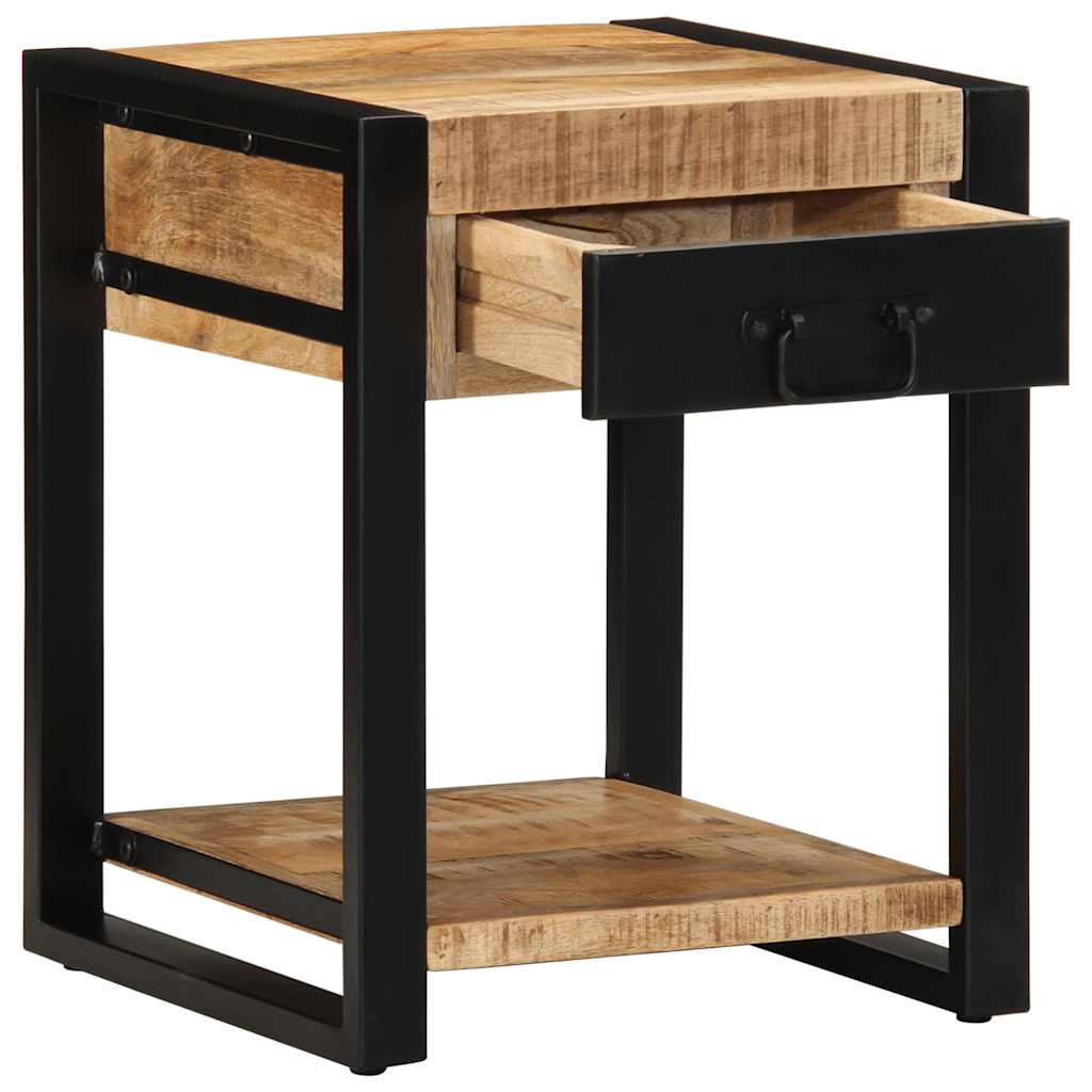 Sidebord 40x40x50 cm grovt heltre mango