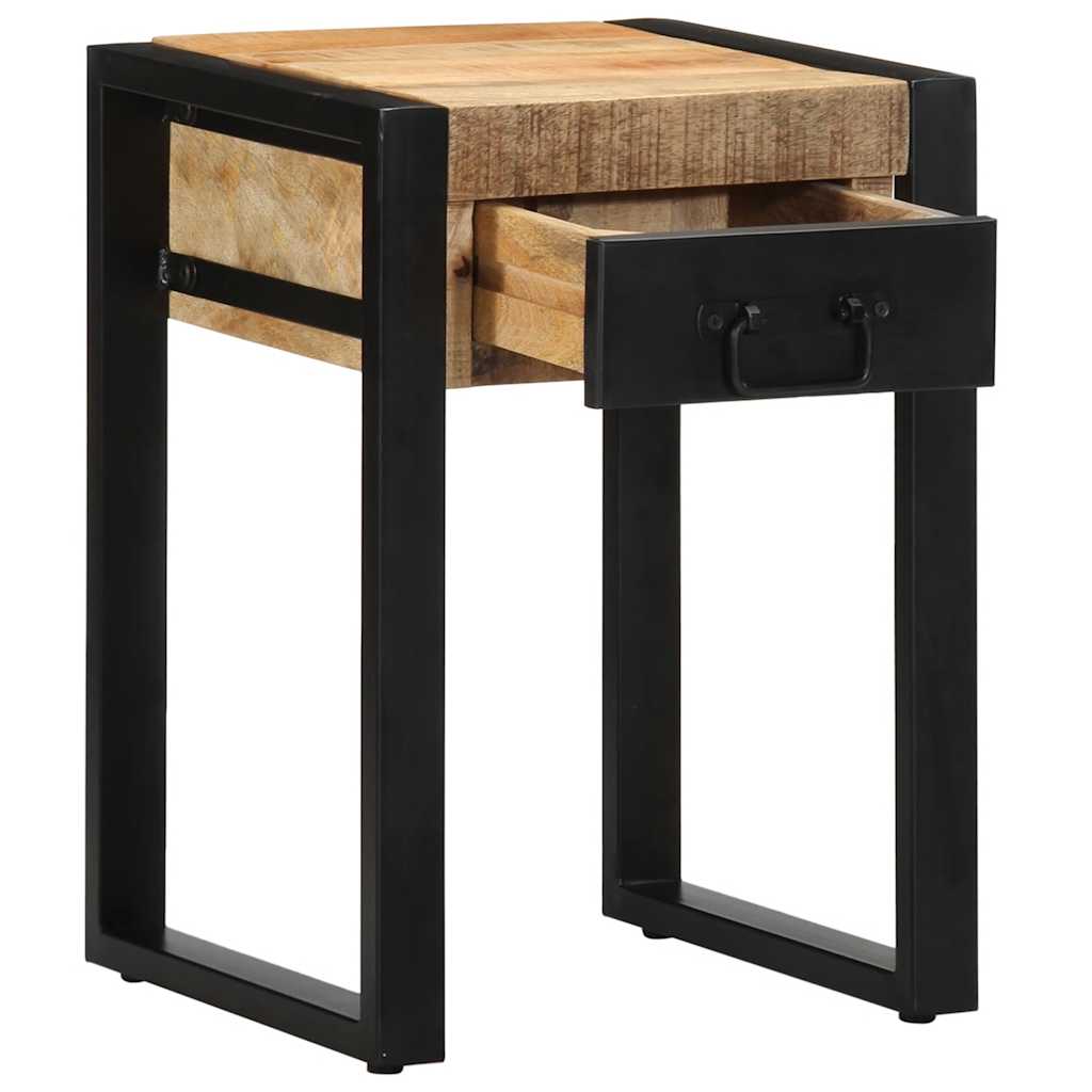 Sidebord 35x35x50 cm grovt heltre mango