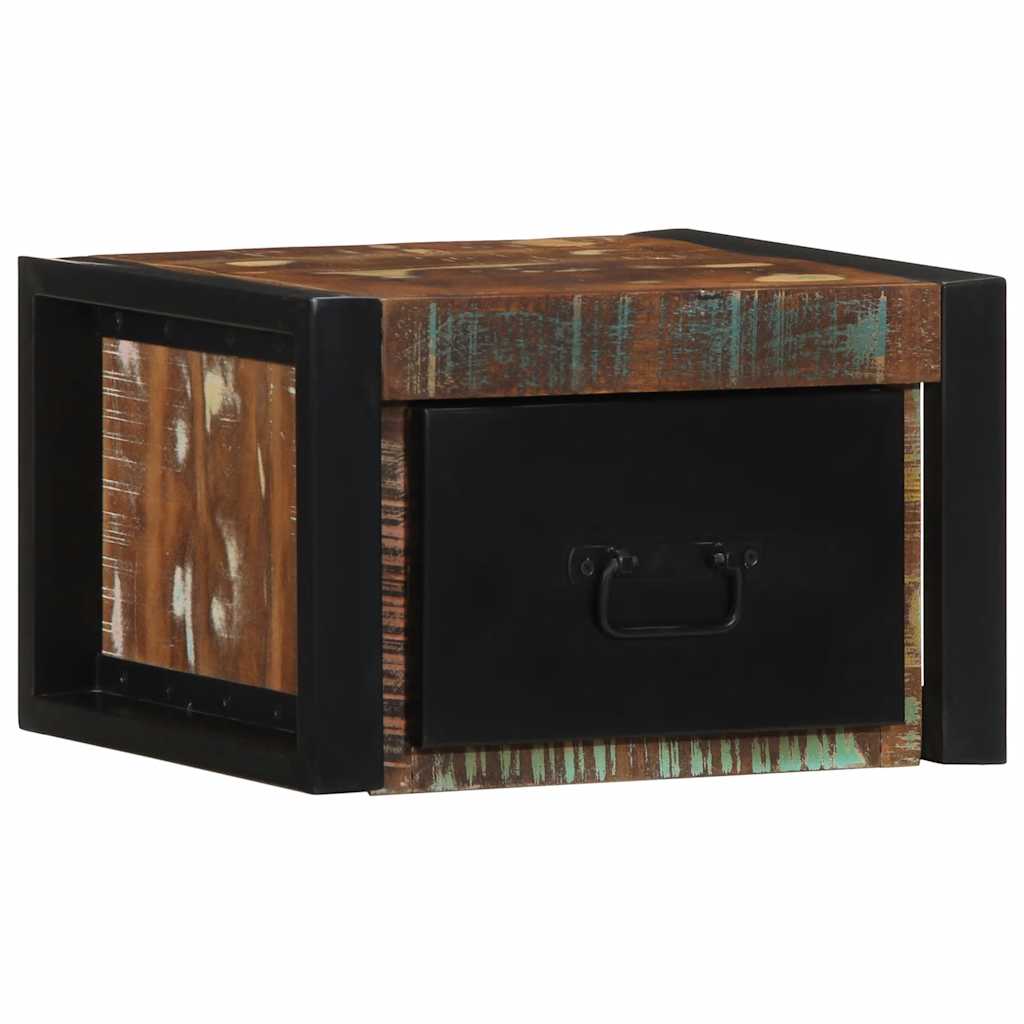 Nattbord flerfarget 40x35x25 cm gjenvunnet heltre