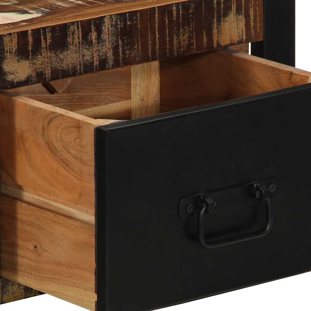 Nattbord flerfarget 40x35x25 cm gjenvunnet heltre