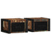 Nattbord 2 stk flerfarget 40x35x25 cm gjenvunnet heltre